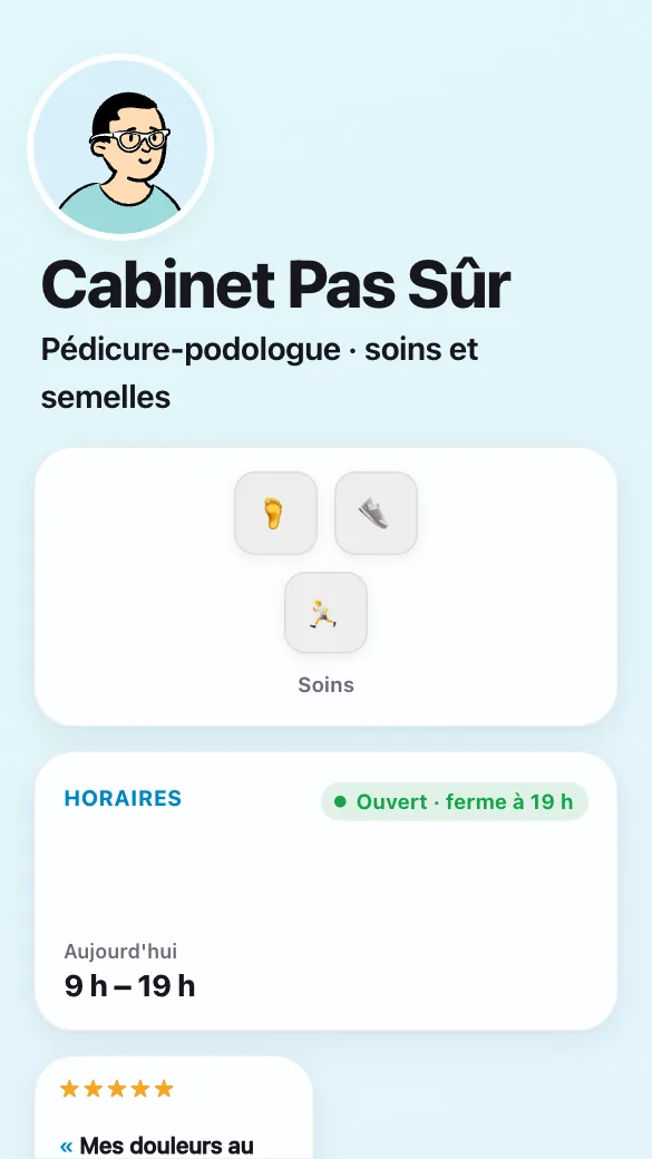 Aperçu du modèle Pédicure-podologue