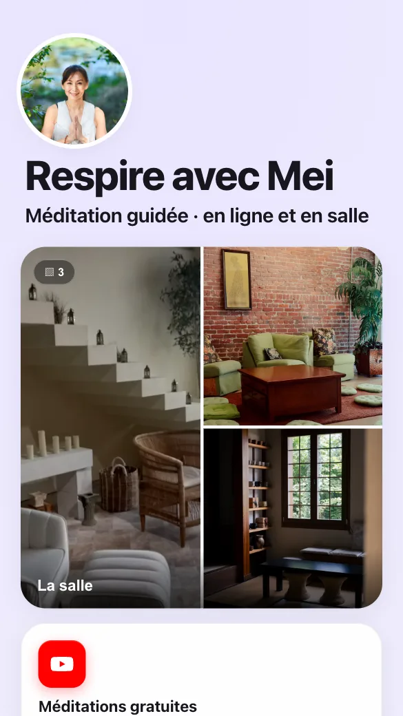 Aperçu du modèle Professeure de méditation