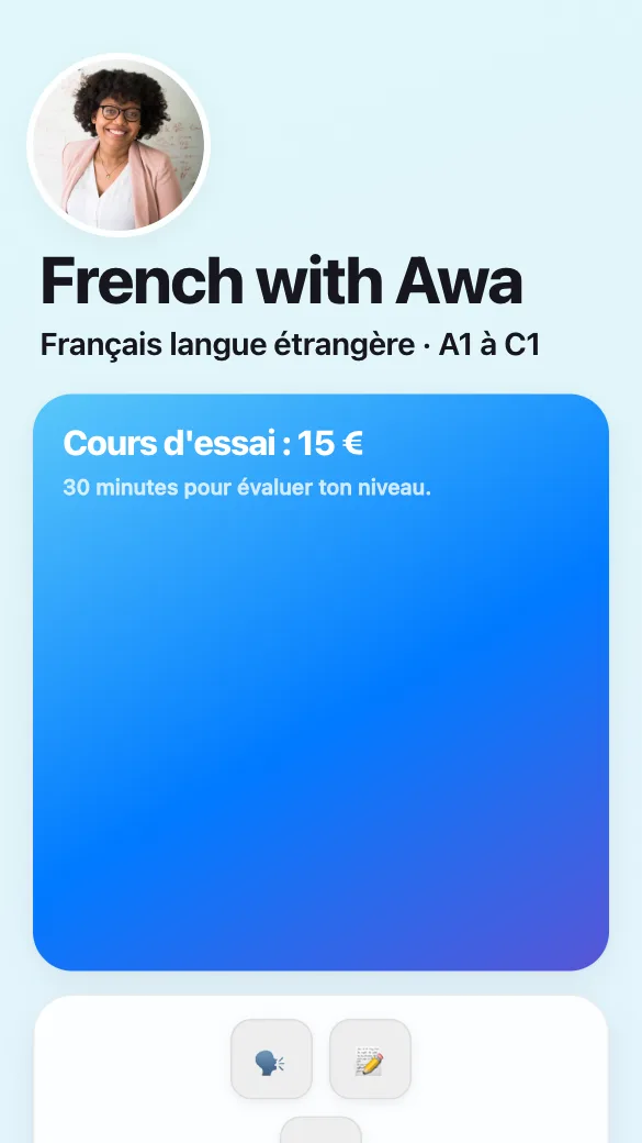 Aperçu du modèle Professeure de FLE
