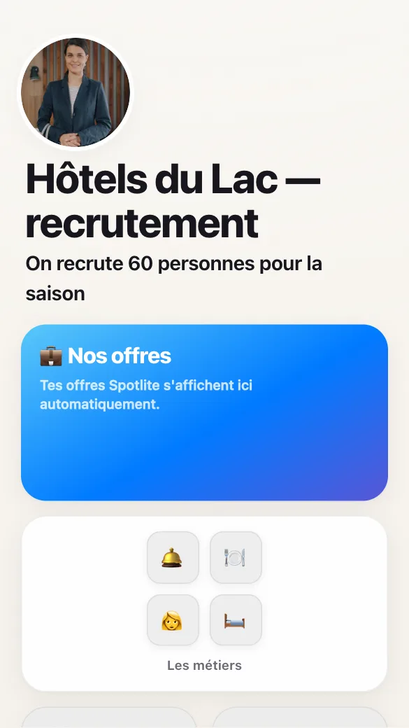 Aperçu du modèle Recrutement hôtellerie-restauration
