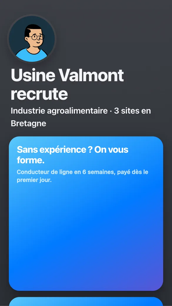 Aperçu du modèle Recrutement industrie