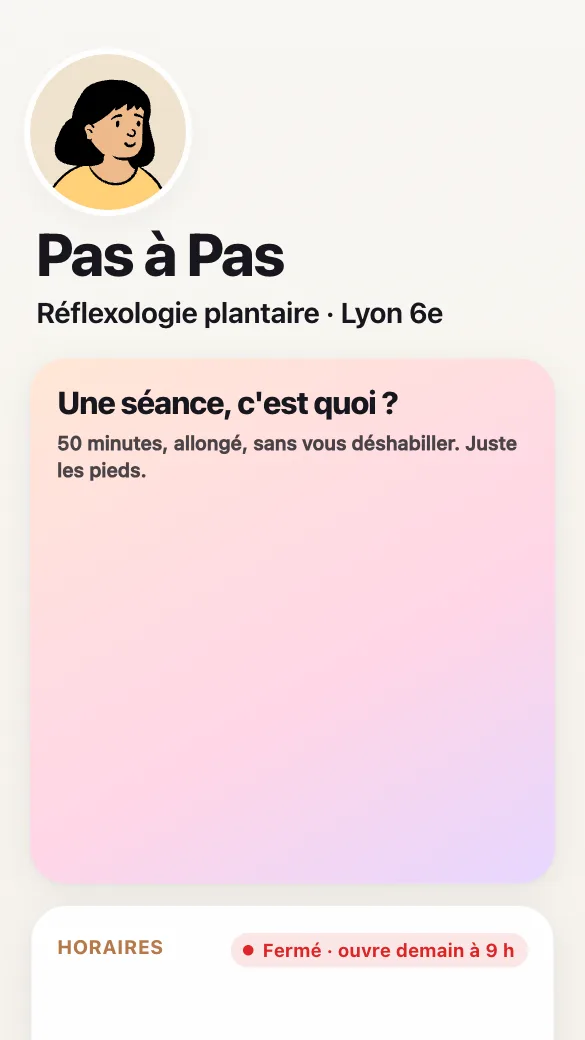 Aperçu du modèle Réflexologue