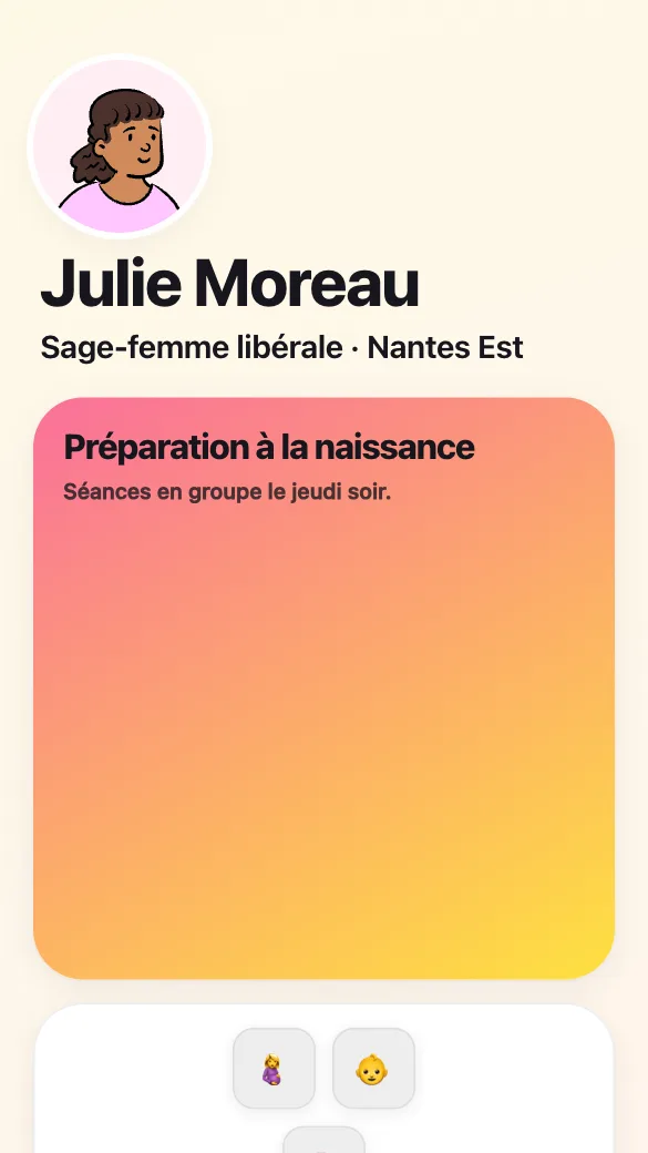 Aperçu du modèle Sage-femme