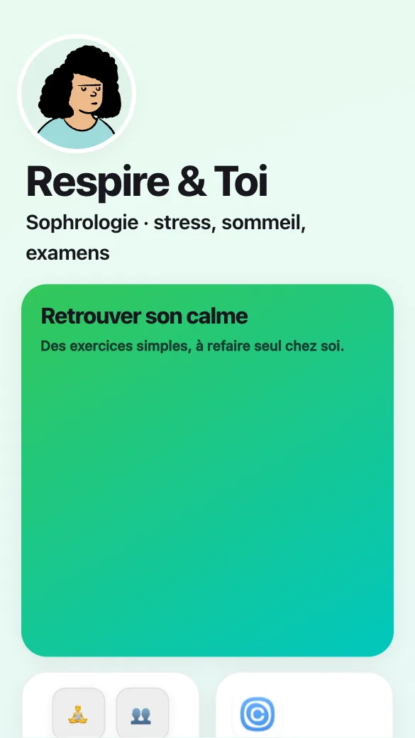 Aperçu du modèle Sophrologue