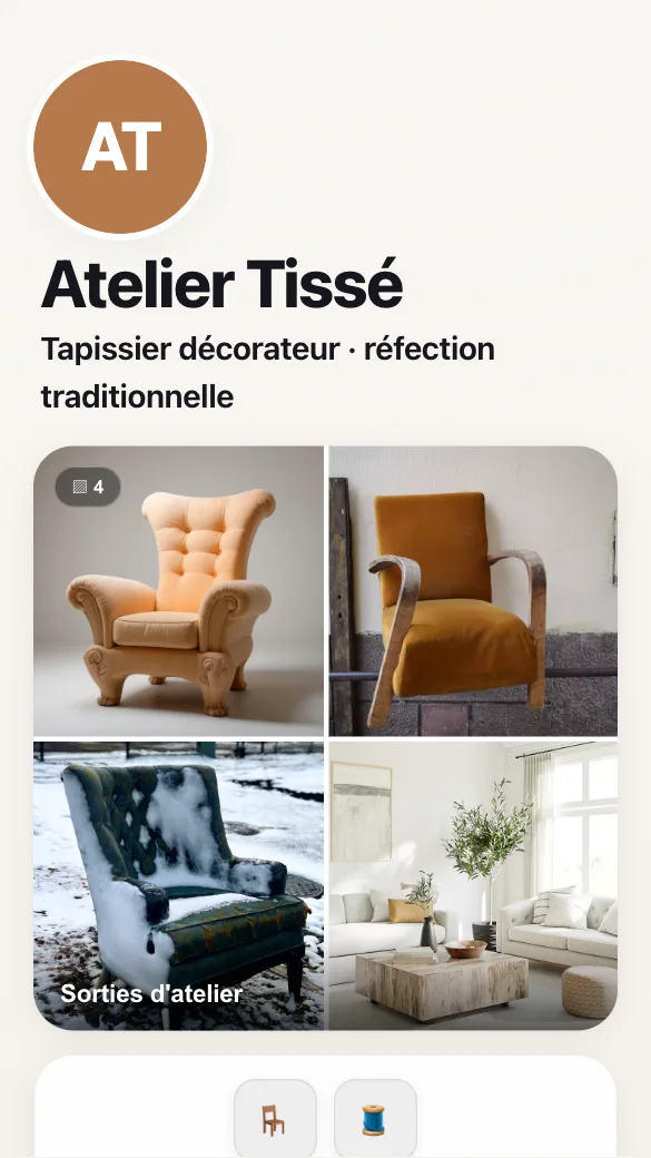 Aperçu du modèle Tapissier décorateur
