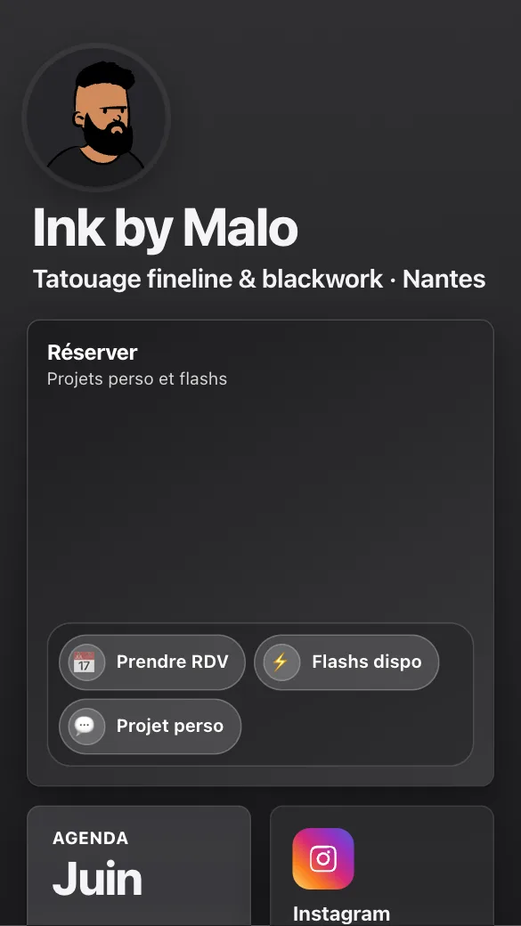 Aperçu du modèle Tatoueur