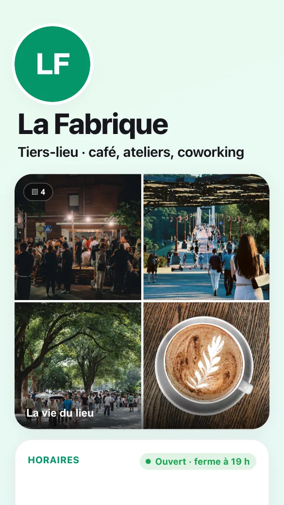 Aperçu du modèle Tiers-lieu