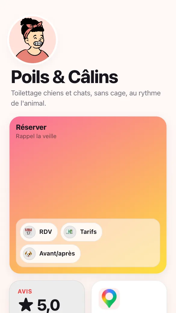 Aperçu du modèle Toiletteuse canine