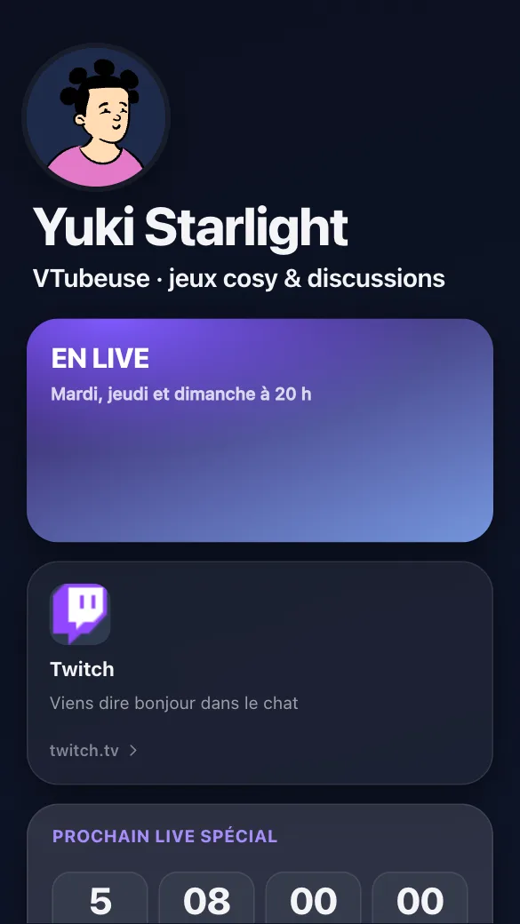 Aperçu du modèle VTubeuse