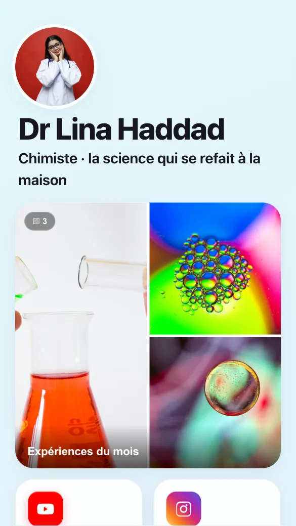Aperçu du modèle Vulgarisatrice scientifique